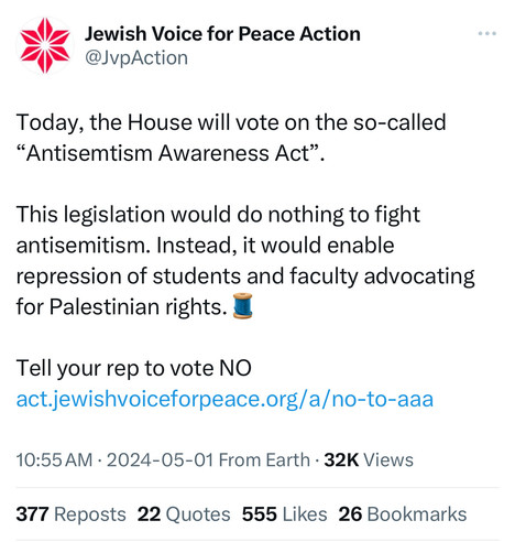 Jewish Voice for Peace Action
@JvpAction
Today, the House will vote on the so-called
