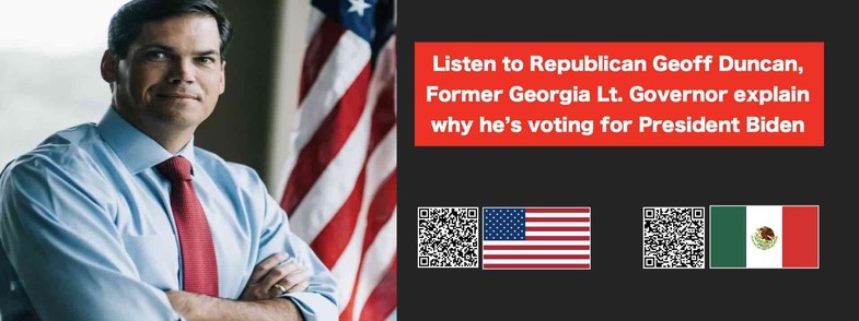 AI amplifies your message by turning text into audio: Republican Geoff Duncan endorses President Biden.
