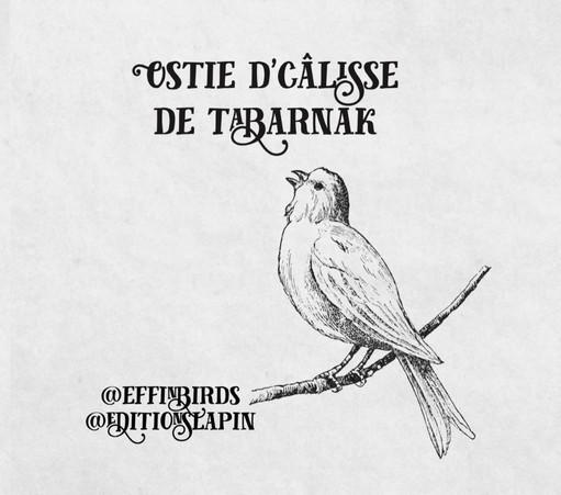 OSTIE D'CALSSE
DE TABARNAK
@EFFI BIRDS
@EDITIO RAPIN