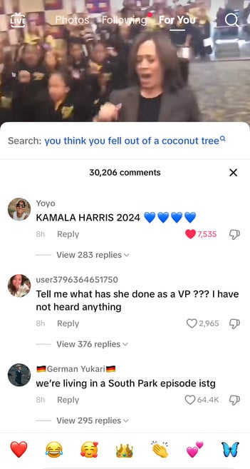 7,000+ hits on Harris 2024