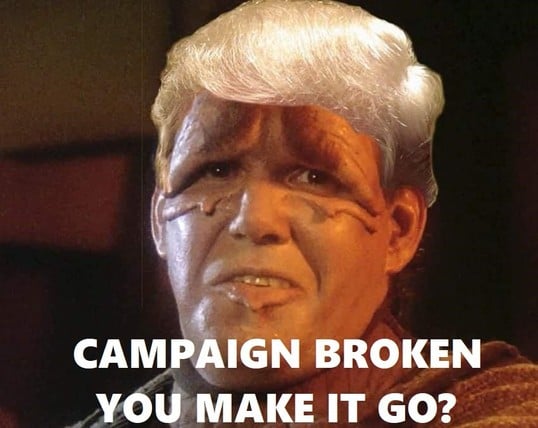Image
Trump as alien from Star Trek
Text
Campaign broken you make go?
